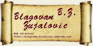 Blagovan Zujalović vizit kartica